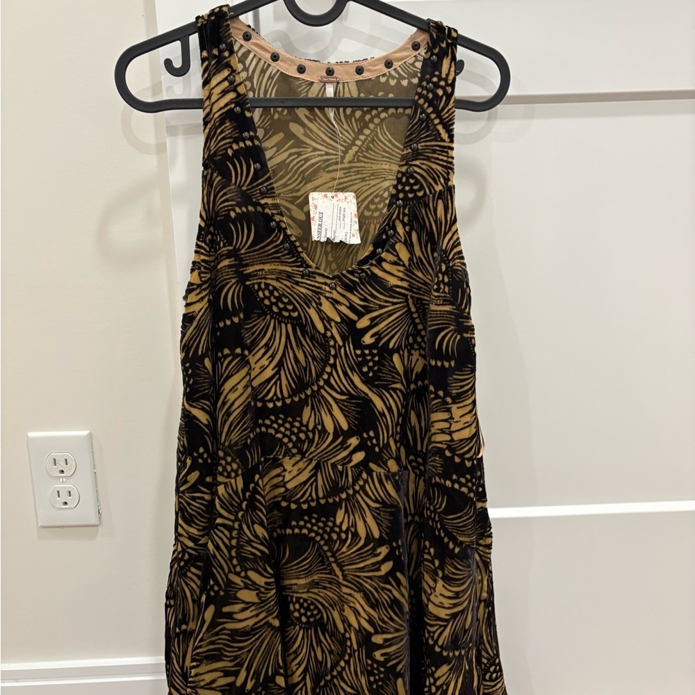 NWT Free People Ellie Burnout Velvet Dress - Picture 2 of 9